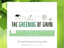 Tablet Screenshot of greeningofgavin.com